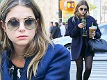 Ashley Benson spotted sitting on a bench at Central Park while taking selfies and sips into her coffee in New York City\n\nPictured: Ashley Benson\nRef: SPL1149198  111015  \nPicture by: Felipe Ramales / Splash News\n\nSplash News and Pictures\nLos Angeles: 310-821-2666\nNew York: 212-619-2666\nLondon: 870-934-2666\nphotodesk@splashnews.com\n