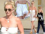 Pictured: Britney Spears, Jayden James Federline\nMandatory Credit © Milton Ventura/Broadimage\n***EXCLUSIVE***\nBritney Spears showing off her amazing body in a white Strapless Summer Dress while out with her son for a shopping Spree at the Westfield Topanga in Canoga Park\n\n10/12/15, Canoga Park, California, United States of America\n\nBroadimage Newswire\nLos Angeles 1+  (310) 301-1027\nNew York      1+  (646) 827-9134\nsales@broadimage.com\nhttp://www.broadimage.com\n