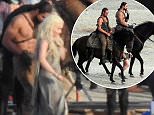 October 13rd, 2015 - SPAIN
*******EXCLUSIVE PICTURES********
SHOOT OF GAME OF THRONES IN SPAIN.
British actor IAIN  GLEN (Ser Jorah Mormont) , Chilean PEDRO PASCAL (Prince Oberyn) , and American JASON MOMOA ( Joseph Jason Namakaeha Momoa ) who plays the lead roll of the Barbarian chief Khal Drogo, spotted in the desert scene filming with horses and many extras.
The cast is shooting the upcoming season of the the hit Game of Thrones.
****** BYLINE MUST READ : © Spread Pictures ******
****** No Web Usage before agreement ******
****** Strictly No Mobile Phone Application or Apps use without our Prior Agreement ******
Enquiries at photo@spreadpictures.com
