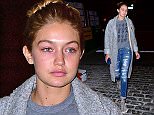 NEW YORK, NY - OCTOBER 13:  (Exclusive Coverage) Gigi Hadid leaves Nobu New York on October 13, 2015 in New York City.  (Photo by James Devaney/GC Images)