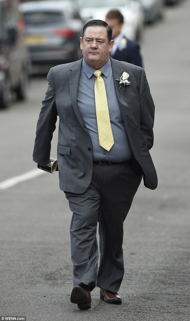 Dapper: Also on the set was Merseyside-born star Johnny Vegas, who was equally sharp-suited