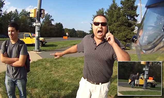 Michael Crawford captures man unleash profanity-laced tirade on teen pedestrian