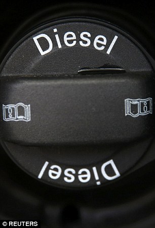 High number: A third of cars bought in the UK are diesel, compared to 3 per cent in the US