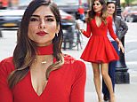 ***MANDATORY BYLINE TO READ INFPhoto.com ONLY***\nOlivia Culpo sports a stunning red dress in Tribeca, New York City.\n\nPictured: Olivia Culpo\nRef: SPL1151758  141015  \nPicture by: Alberto Reyes/INFphoto.com\n\n