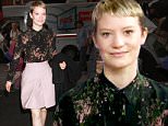 October 14, 2015:  Mia Wasikowska at NBC Studios in New York City during an appearance on 'The Today Show'.\nMandatory Credit: Dara Kushner/INFphoto.com      Ref.: infusny-05/42