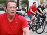 eURN: AD*184691498

Headline: EXCLUSIVE: Arnold Schwarzenegger goes bike riding with his bodyguards in Santa Monica
Caption: 143753, EXCLUSIVE: Arnold Schwarzenegger goes bike riding with his bodyguards in Santa Monica. Los Angeles, California - Thursday October 15, 2015. Photograph: Pedro Andrade, © PacificCoastNews. Los Angeles Office: +1 310.822.0419 sales@pacificcoastnews.com FEE MUST BE AGREED PRIOR TO USAGE
Photographer: Pedro Andrade, PacificCoastNews
Loaded on 15/10/2015 at 18:59
Copyright: 
Provider: Pedro Andrade, PacificCoastNews

Properties: RGB JPEG Image (25313K 1510K 16.8:1) 2400w x 3600h at 300 x 300 dpi

Routing: DM News : GeneralFeed (Miscellaneous)
DM Showbiz : SHOWBIZ (Miscellaneous)
DM Online : Online Previews (Miscellaneous), CMS Out (Miscellaneous)

Parking: