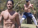 EXCLUSIVE: Valentin "Val" Chmerkovskiy has a post-hike stretch after his workout in Los Angeles.\n\nPictured: Val Chmerkovskiy\nRef: SPL1151873  151015   EXCLUSIVE\nPicture by: Deano / Splash News\n\nSplash News and Pictures\nLos Angeles: 310-821-2666\nNew York: 212-619-2666\nLondon: 870-934-2666\nphotodesk@splashnews.com\n