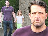 Please contact X17 before any use of these exclusive photos - x17@x17agency.com   Such an hansome Dad! Ben Affleck  showing off new face and new bod in Palisades sunday morning oct 18, 2015 X17online.com