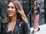 Picture Shows: Jessica Alba  October 16, 2015\n \n Actress, Jessica Alba stops by a studio in Santa Monica, California. Jessica Alba let out her inner biker in a black leather jacket and black ankle boots. \n \n Non-Exclusive\n UK RIGHTS ONLY\n \n Pictures by : FameFlynet UK © 2015\n Tel : +44 (0)20 3551 5049\n Email : info@fameflynet.uk.com