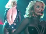 Britney Spears suffers a wardrobe malfunction during her Piece of Me show in Las Vegas on Friday, Oct. 17.