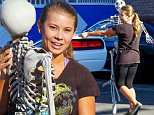 UK CLIENTS MUST CREDIT: AKM-GSI ONLY\nEXCLUSIVE: Hollywood, CA - Bindi Irwin dances with the dead ahead of Halloween week at the 'Dancing With The Stars' dance studio in Hollywood. Bindi did a short video to promote the 'DWTS' Halloween week with a plastic skeleton in the parking lot infront of fans.