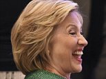 Democratic presidential candidate Hillary Rodham Clinton laughs before she speaks during a meeting of the Alabama Democratic Conference in Hoover, Ala., Saturday, Oct. 17, 2015.  (AP Photo/ Mark Almond)