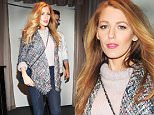 Exclusive - Byline must read: Guillermo Landetta/Dbdpix.Com GBP 40 PER IMAGE\n Mandatory Credit: Photo by Guillermo Landetta/Dbdpix.Co/REX Shutterstock (5288348c)\n Blake Lively leaving a sushi restaurant in Brooklyn\n Blake Lively out and about, New York, America - 21 Oct 2015\n Byline must read: Guillermo Landetta/Dbdpix.Com\n