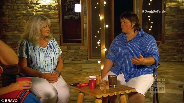  Bottoms up: As they did Fireball shots together Tracey insisted she ‘definitely feels a connection’