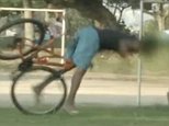 Thieves get their comeuppance when prankster ties back wheel of ?unlocked? bicycles to a tree and films them suffering painful looking faceplants as they try to ride off
9 NEWS.COM.AU