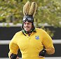 Rugby Union - Australia v Scotland - IRB Rugby World Cup 2015 Quarter Final - Twickenham Stadium, London, England - 18/10/15\n An Australia fan dressed as a kangaroo outside the stadium\n Action Images via Reuters / Henry Browne\n Livepic\n