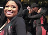 Meek Mill and Nicki Minaj kiss after their performance at the Power 99 POWERHOUSE 2015 at the Wells Fargo Center on Friday, Oct. 23, 2015, in Philadelphia. (Photo by Owen Sweeney/Invision/AP)