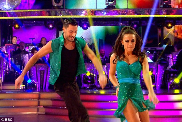 Foxy: The Coronation Street beauty looked flirty and fabulous in her busty ensemble as she danced up a storm with partner Giovanni Pernice