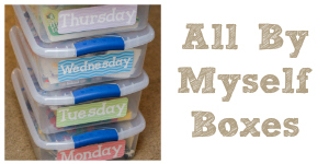 All By Myself Preschool Quiet Time Boxes