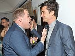 LOS ANGELES, CA - OCTOBER 29:  Comedian James Corden (L) and actor Orlando Bloom attend James Corden, Vanity Fair And Burberry Celebrate The 2015 British Academy BAFTA Los Angeles Britannia Awards on October 29, 2015 in Los Angeles, California.  (Photo by Donato Sardella/Getty Images  for Burberry)