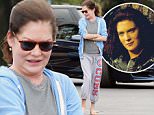 Picture Shows: Lara Flynn Boyle  October 28, 2015\n \n Puffy faced actress Lara Flynn Boyle is seen chatting with a friend while out and about in Brentwood, California. It appeared Lara was sporting a small baby bump under her grey t-shirt.\n \n Exclusive All Rounder\n UK RIGHTS ONLY\n FameFlynet UK © 2015\n Tel : +44 (0)20 3551 5049\n Email : info@fameflynet.uk.com