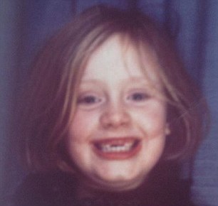 Now and then: Adele is the picture of innocence as a youngster as the singer shared a throwback photo from her childhood on social media on Thursday