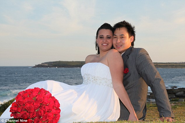 Beauty:  Chris and Jenna wowed on their wedding day, also saying their 'I dos' by the ocean