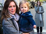 NEW YORK, NY - NOVEMBER 04:  Emily Blunt filming Tate Taylor's "The Girl on The Train" on November 4, 2015 in New York City.  (Photo by Steve Sands/GC Images)