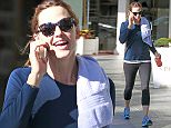 12.NOVEMBER.2015 - LOS ANGELES - USA
AMERICAN ACTRESS JENNIFER GARNER SEEN LEAVING THE GYM AFTER HER WORKOUT LOOKING HAPPY. JENNIFER WAS LOOKING PREGNANT AS SHE LEFT THE GYM, SHE WAS WEARING BLACK LEGGINS, BLUE TRAINERS, SUNGLASSES AND A BLUE LONG SLEEVED SHIRT 
BYLINE MUST READ:  XPOSUREPHOTOS.COM
**NOT AVAILABLE FOR GERMANY, AUSTRIA OR SWITZERLAND**
***UK CLIENTS - PICTURES CONTAINING CHILDREN PLEASE PIXELATE FACE PRIOR TO PUBLICATION ***
**UK AND USA CLIENTS MUST CALL PRIOR TO TV OR ONLINE USAGE PLEASE TELEPHONE 0208 344 2007*