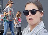 Please contact X17 before any use of these exclusive photos - x17@x17agency.com   Katie Holmes  takes Suri to Sky High Sports where Suri looks a little upset even though she is getting some quality time with her mother  Saturday, November 14, 2015  X17online.com