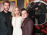 LOS ANGELES, CA - NOVEMBER 16:  (L-R) Actors Liam Hemsworth, Jennifer Lawrence and Josh Hutcherson attend premiere of Lionsgate's "The Hunger Games: Mockingjay - Part 2" at Microsoft Theater on November 16, 2015 in Los Angeles, California.  (Photo by Todd Williamson/Getty Images)