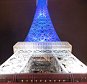 A picture taken on November 20, 2015 in Paris shows the Eiffel Tower illuminated with the colours of the French flag in tribute to the victims of the Paris's terror attacks on November 13, 2015 .  AFP PHOTO / LUDOVIC MARINLUDOVIC MARIN/AFP/Getty Images