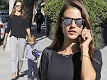 19.NOVEMBER.2015 - SANTA MONICA - USA\n*STRICTLY AVAILABLE FOR UK AND GERMANY USE ONLY*\nALESSANDRA AMBROSIO WALKS WITH HER SON NOAH MAZUR IN BEVERLY HILLS. THE MODEL DROPS HER SON OFF AT SCHOOL AND HEADS TO COUNTRY MART. ALESSANDRA WORE PEPPERED GREY SWEATPANTS WITH ESPADRILLES. \nBYLINE MUST READ : XPOSUREPHOTOS.COM\n***UK CLIENTS - PICTURES CONTAINING CHILDREN PLEASE PIXELATE FACE PRIOR TO PUBLICATION ***\n*UK CLIENTS MUST CALL PRIOR TO TV OR ONLINE USAGE PLEASE TELEPHONE 0208 344 2007*