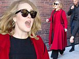 Picture Shows: Adele  November 20, 2015\n \n British singer Adele is seen heading to a sound check before her concert scheduled tonight in New York City, New York.\n \n The popular star, who has just released her highly anticipated third album '25', appeared to be in high spirits; dressed in a bright red coat and giving a friendly wave to onlookers as she made her through the street alongside her security team.\n \n Non Exclusive\n UK RIGHTS ONLY\n \n Pictures by : FameFlynet UK © 2015\n Tel : +44 (0)20 3551 5049\n Email : info@fameflynet.uk.com
