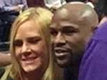 Floyd Mayweather, Holly Holm and Derek Jeter spotted at the L.A Clippers Vs. Golden State Warriors 19/11/2015 Staples Center
