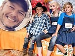 CULVER CITY, CA - OCTOBER 24:  Zuma Rossdale, singer Gwen Stefani and Kingston Rossdale volunteer at the Feeding America Holiday Harvest event at Shawnâs Pumpkin Patch in partnership with the LA Regional Food Bank, supported by Bank of America Charitable Foundation\\non October 24, 2015 in Culver City, California.  (Photo by Rich Polk/Getty Images for Feeding America)