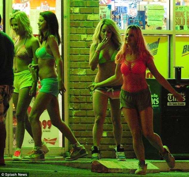 Chimney: Vanessa is seen puffing on a cigarette outside a liquor store