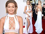 LOS ANGELES, CA - NOVEMBER 22:  Gigi Hadid  attends the 2015 American Music Awards at Microsoft Theater on November 22, 2015 in Los Angeles, California.  (Photo by Kevin Mazur/AMA2015/WireImage)