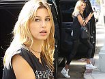 West Hollywood, CA - Hailey Baldwin took a limo from her best friend Kendall Jenner's house and went to Heart and Hustle Gym for a workout session. She wore a cool looking Metallica black graphic tee with matching leggings and high top white sneakers.
AKM-GSI         November 24, 2015
To License These Photos, Please Contact :
Steve Ginsburg
(310) 505-8447
(323) 423-9397
steve@akmgsi.com
sales@akmgsi.com
or
Maria Buda
(917) 242-1505
mbuda@akmgsi.com
ginsburgspalyinc@gmail.com