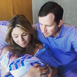 Cousins: The Lauren family's new baby will have lots of cousins to play with, including Jenna Bush Hager's new daughter Poppy (pictured)