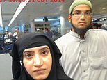 This July 27, 2014 photo provided by U.S. Customs and Border Protection shows Tashfeen Malik, left, and Syed Farook, as they passed through O'Hare International Airport in Chicago. The husband and wife died on Dec. 2, 2015, in a gun battle with authorities several hours after their assault on a gathering of Farook's colleagues in San Bernardino, Calif. (U.S. Customs and Border Protection via AP)