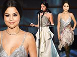 NEW YORK, NY - DECEMBER 11:  Selena Gomez performs onstage during Billboard's 10th Annual Women In Music on Lifetime at Cipriani 42nd Street on December 11, 2015 in New York City.  (Photo by Kevin Mazur/Getty Images for Lifetime)