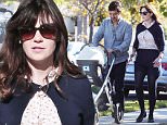 Los Angeles, CA - Just a few months ago, actress Zooey Deschanel and her husband, producer Jacob Pechenik, welcomed a baby girl Elsie Otter Pechenik, today, the proud couple enjoyed a walk with their bundle of joy as they made their way back form the Temple in L.A.\nAKM-GSI       December 12, 2015\nTo License These Photos, Please Contact :\nSteve Ginsburg\n(310) 505-8447\n(323) 423-9397\nsteve@akmgsi.com\nsales@akmgsi.com\nor\nMaria Buda\n(917) 242-1505\nmbuda@akmgsi.com\nginsburgspalyinc@gmail.com