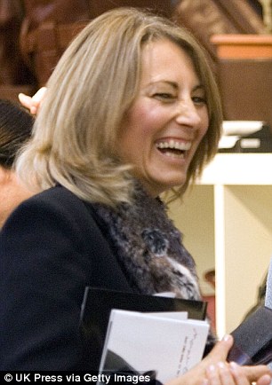 Doubled up: Carole and Kate have the same exuberant laugh when they enjoy a joke