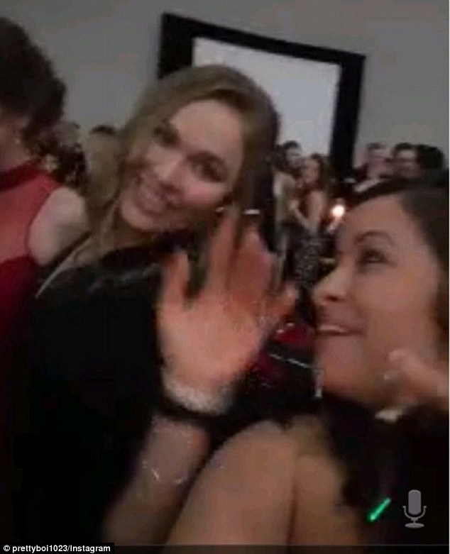 Prettyboi1023 posted this picture of Rousey at the event and said that she said 'hi' on video chat