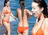 Picture Shows: Olivia Wilde  December 12, 2015\n \n Actress Olivia Wilde was spotted on the beach in Hawaii with her husband and son. The happy family enjoyed a fun filled day on the beach and Olivia showed off her post baby body in an orange bikini.\n \n Non-Exclusive\n UK Rights Only\n \n Pictures by : FameFlynet UK © 2015\n Tel : +44 (0)20 3551 5049\n Email : info@fameflynet.uk.com