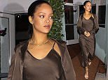 Santa Monica, CA - Rihanna has dinner at Giorgio Baldi in Santa Monica. RiRi was well dressed for her night out on the town in a classy brown dress and white strappy heels.
AKM-GSI        December  11, 2015
To License These Photos, Please Contact :
Steve Ginsburg
(310) 505-8447
(323) 423-9397
steve@akmgsi.com
sales@akmgsi.com
or
Maria Buda
(917) 242-1505
mbuda@akmgsi.com
ginsburgspalyinc@gmail.com