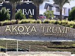 A sign is seen after which the words "Trump International Golf Club" were reaffixed after being removed on Thursday, at the AKOYA by DAMAC development in Dubai December 12, 2015. The Dubai real estate firm DAMAC Properties, which is building a $6 billion golf complex with Donald Trump on Thursday stripped the property of his name and image amid a backlash over the U.S. presidential candidate's proposal to ban all Muslims from entering the U.S.   REUTERS/Stringer         FOR EDITORIAL USE ONLY. NO RESALES. NO ARCHIVE.