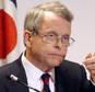 FILE - In this Monday, Nov. 25, 2013 file photo, Ohio Attorney General Mike DeWine answers questions during a news conference in Steubenville, Ohio. Attorney General Mike DeWine on Friday, Dec. 11, 2015, criticized the agency for disposing of fetal remains in landfills. (AP Photo/Keith Srakocic, File)
