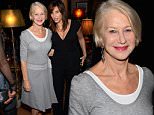 NEW YORK, NY - DECEMBER 13:  Helen Mirren (L) and Gina Gershon attend a celebration for Bryan Cranston at House of Elyx on December 13, 2015 in New York City.  (Photo by Andrew Toth/Getty Images)